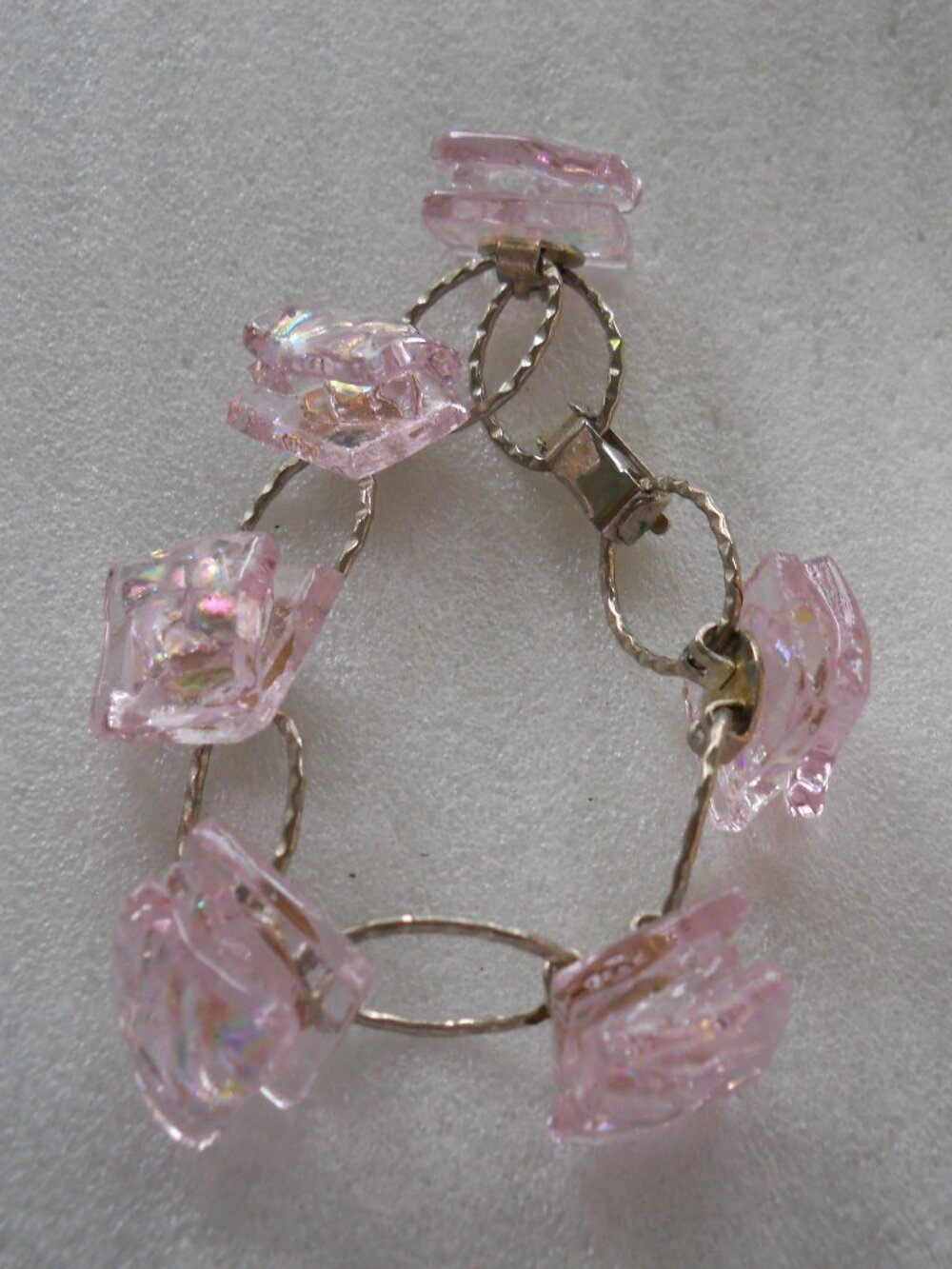 Dichroic Pink Glass Bracelet 930 - Picture 2 of 3
